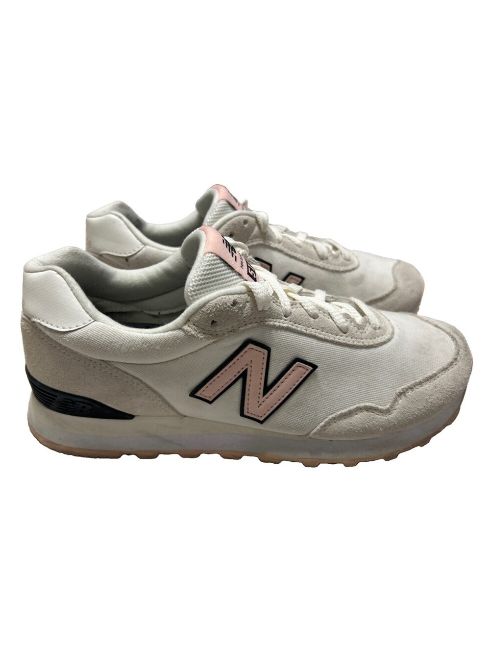 New Balance 515v3 Women's Size 9 Lace-Up Low Top Suede Sneaker Sea Salt/Pink